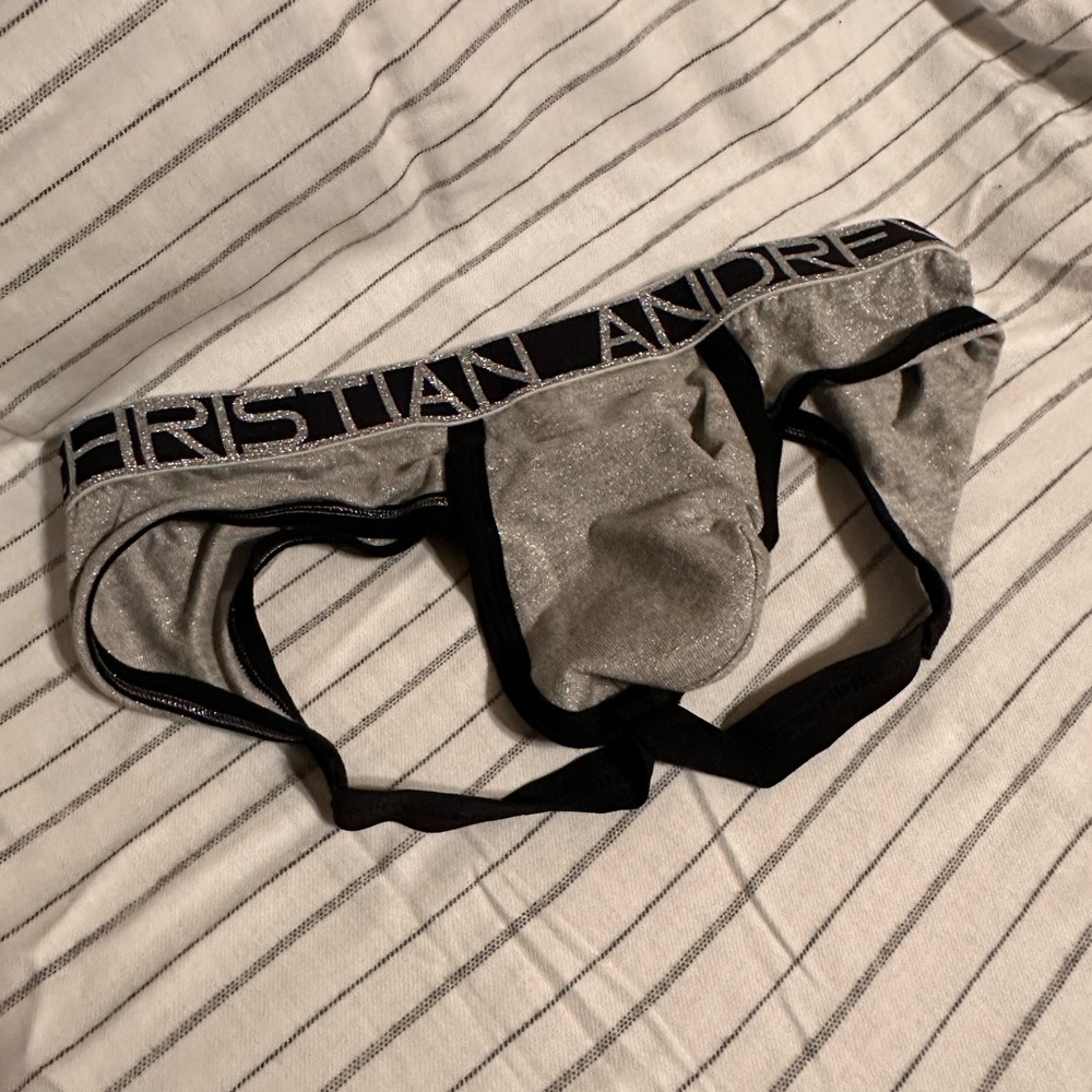 Silver glitter jockstrap